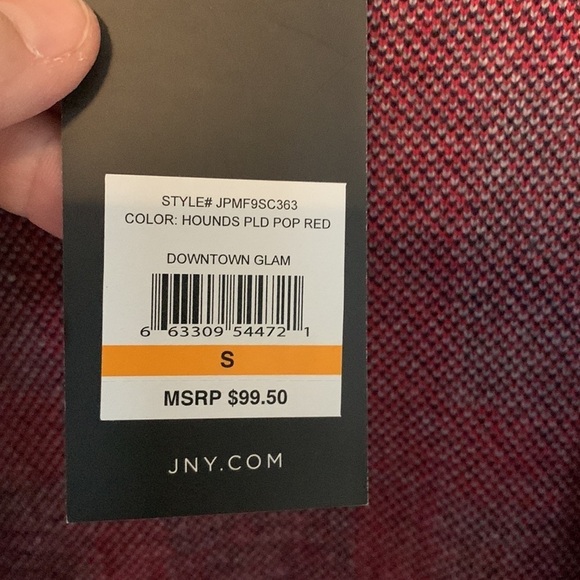 Jones New York Women Houndstooth Knit Plaid Sweater Long Duster Jacket NWT Small - Picture 8 of 14